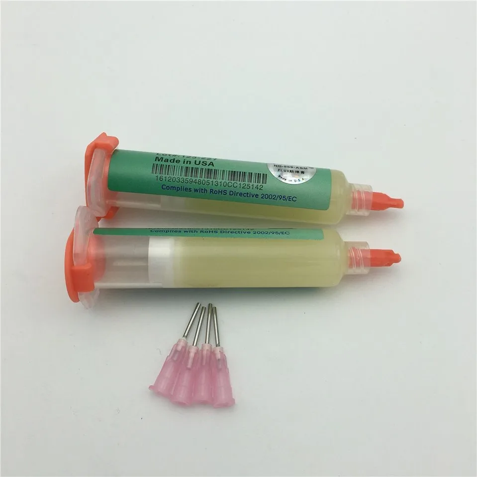2pcs/lot 10cc NC-559-ASM Made in USA Flux paste lead-free solder paste solder flux 4pcs Needles
2pcs/lot 10cc NC-559-ASM Made in USA Flux paste lead-free solder paste solder flux 4pcs Needles