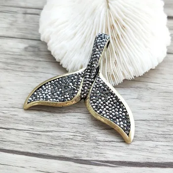 5 Pieces Fashion Dolphin tail shape Pendant Paved Rhinestone Crystal Charm Pendant for DIY Necklace wommen jewelry PD844
5 Pieces Fashion Dolphin tail shape Pendant Paved Rhinestone Crystal Charm Pendant for DIY Necklace wommen jewelry PD844