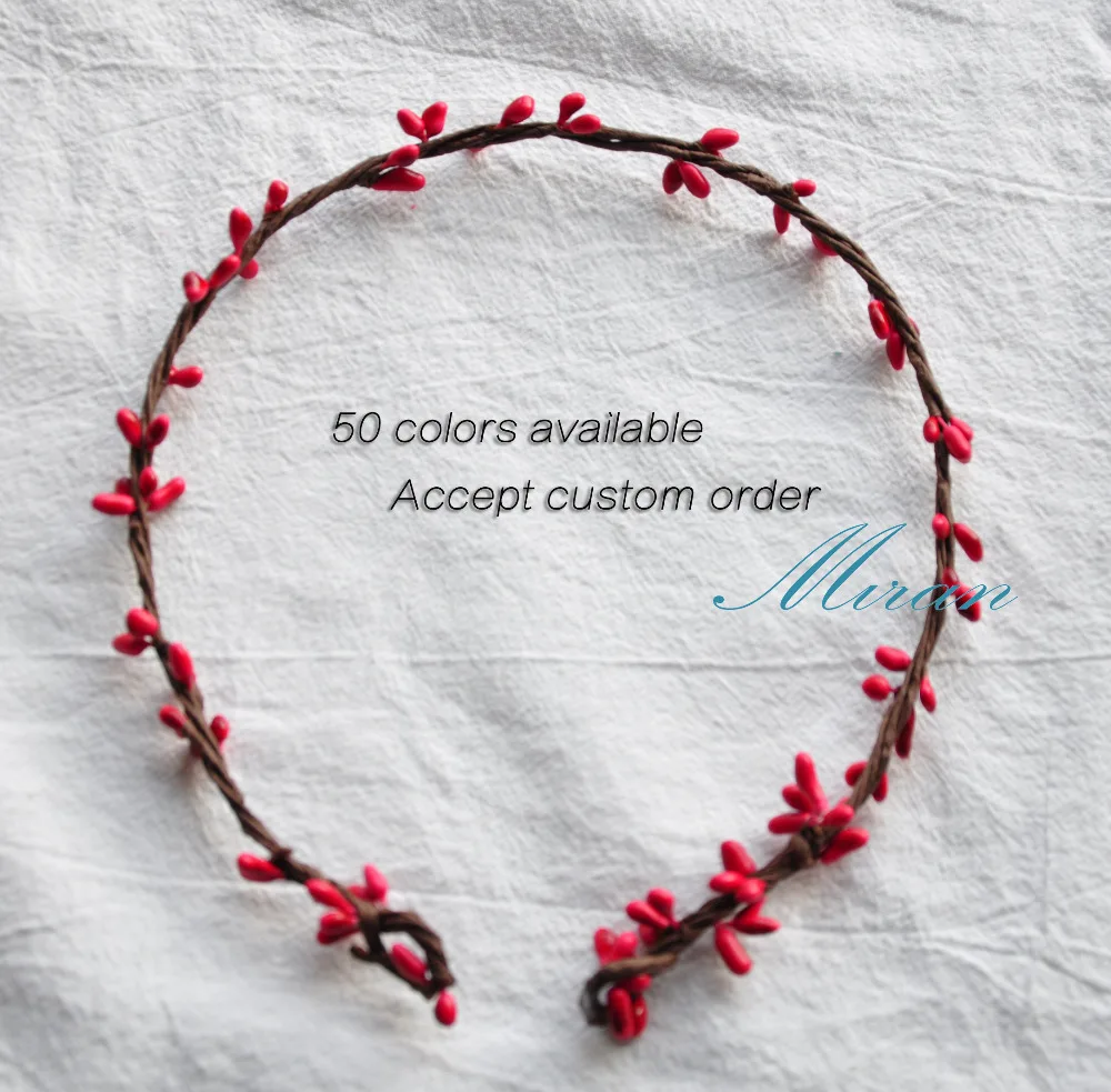 10 PCS Handmade Rustic Rose red Pip Berries Twine Wreath Flower Crown Festivals Feminine Whimsical Fresh Cute Christmas Gift
10 PCS Handmade Rustic Rose red Pip Berries Twine Wreath Flower Crown Festivals Feminine Whimsical Fresh Cute Christmas Gift