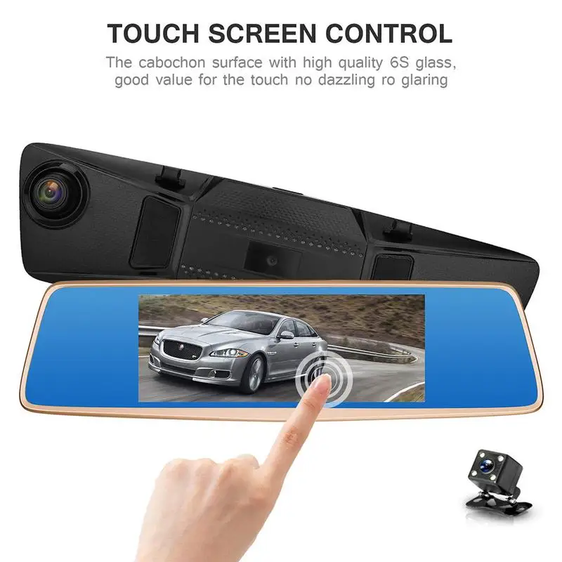 Dash Cam Tachograph 170 Degree Super Wide Angle Cameras Recorder Dvr 1080P 7-inch Touch Screen Rear View Mirror Driving Recorder
Dash Cam Tachograph 170 Degree Super Wide Angle Cameras Recorder Dvr 1080P 7-inch Touch Screen Rear View Mirror Driving Recorder