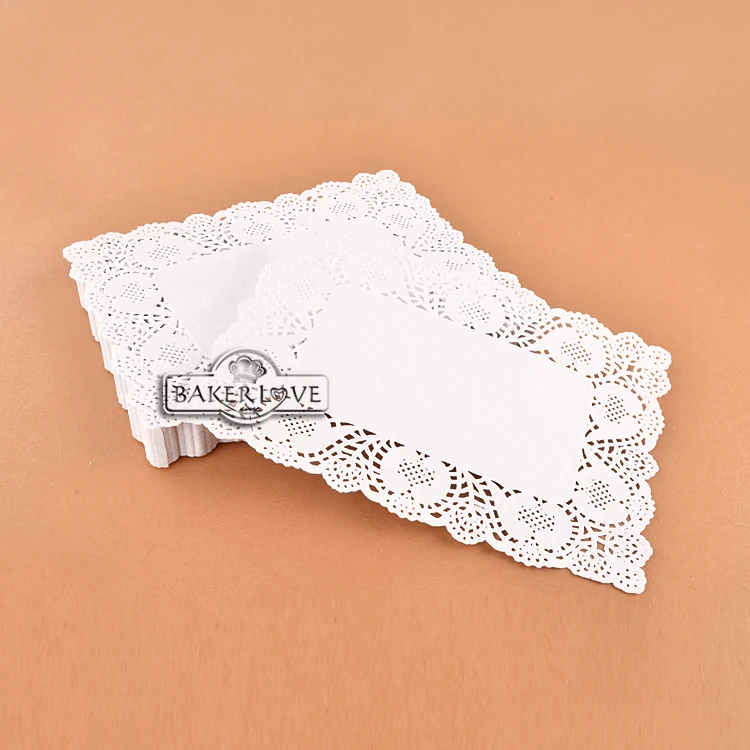 BAKEST 250pcs per lot 6.5*9 inch Rectangle White Lace Paper Doilies Wedding Decorating Tools Placemat For Cake
BAKEST 250pcs per lot 6.5*9 inch Rectangle White Lace Paper Doilies Wedding Decorating Tools Placemat For Cake