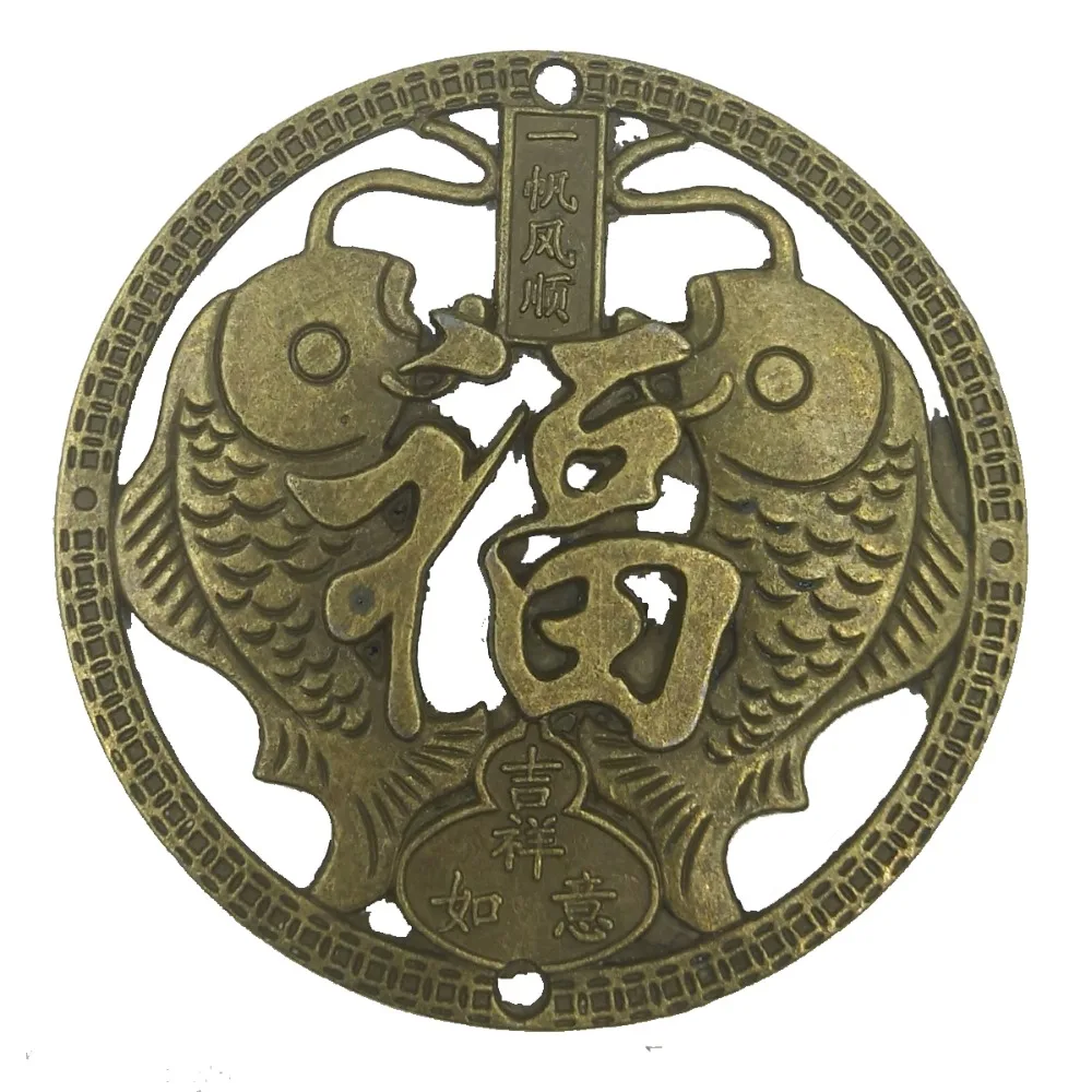 ANGRLY China Ancient Currency Copper Commemorative Coin Collection Gifts Folk Style Campanula Pendant Metal Fish Coins
ANGRLY China Ancient Currency Copper Commemorative Coin Collection Gifts Folk Style Campanula Pendant Metal Fish Coins
