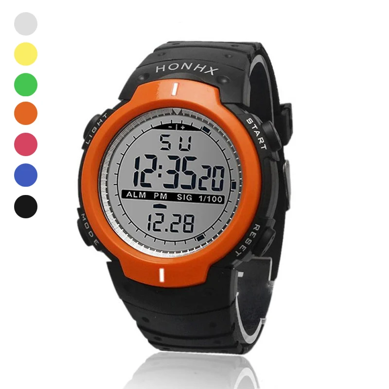 Fashion Men's Sports Electronic Digital Watches Life Waterproof Outdoor Military Watch Large Dial with PU Strap LL@17 
Fashion Men's Sports Electronic Digital Watches Life Waterproof Outdoor Military Watch Large Dial with PU Strap LL@17