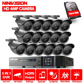 16CH HD 4MP AHD DVR recorder 3G Wifi CCTV system 16Pcs Super 4MP 2560x1440p security in/outdoor Camera video surveillance kit
16CH HD 4MP AHD DVR recorder 3G Wifi CCTV system 16Pcs Super 4MP 2560x1440p security in/outdoor Camera video surveillance kit