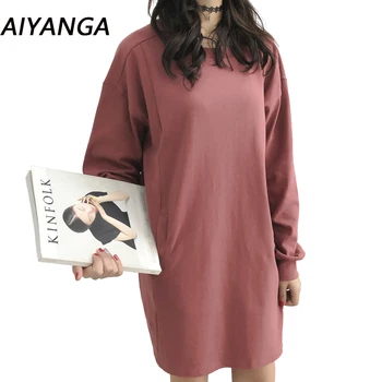 Quality Cotton Medium Long Hoodies Women Spring 2018 Long Sleeve Ladies O Neck Pullovers Loose Casual Sweatshirts Solid Color
Quality Cotton Medium Long Hoodies Women Spring 2018 Long Sleeve Ladies O Neck Pullovers Loose Casual Sweatshirts Solid Color