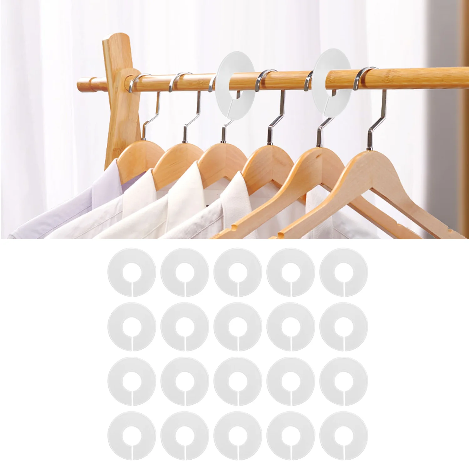 20 Pcs/set Clothing Rack Size Dividers Plastic Dividers Clothing Round Rack Ring Size Dividers For Closet Wardrobe Sales White
20 Pcs/set Clothing Rack Size Dividers Plastic Dividers Clothing Round Rack Ring Size Dividers For Closet Wardrobe Sales White