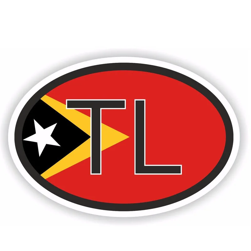 Автомобильная наклейка 14 7 см * 9 8 тиморский флаг TL код страны креативная 6-0950 |