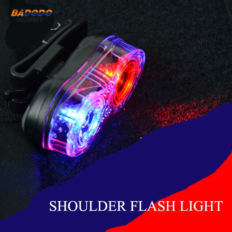 Blue Red color LED Flashing Shoulder clip flasher lamp light alarm chargeable battery patrol warning light SOS emergency light
Blue Red color LED Flashing Shoulder clip flasher lamp light alarm chargeable battery patrol warning light SOS emergency light