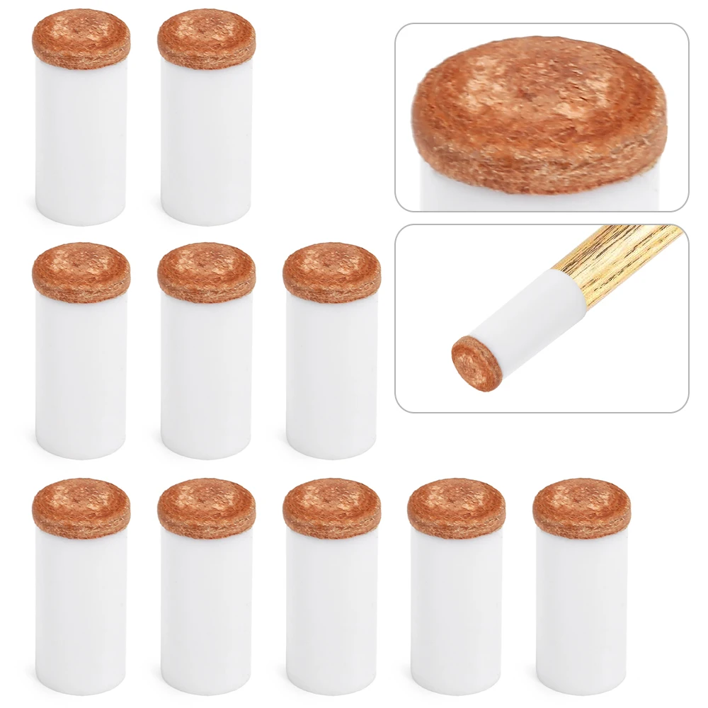 10PCS Pool Cue Tips Professional Snooker Supplies Hard Plastic Cue Stick Ferrules Billiard Cue Head 12MM / 13MM
10PCS Pool Cue Tips Professional Snooker Supplies Hard Plastic Cue Stick Ferrules Billiard Cue Head 12MM / 13MM