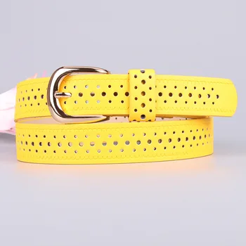 Leisure yellow Belt Fashion Ladies Candy Decorative hole section fashionistas 2.8*110 Belt Women Leather Belt
Leisure yellow Belt Fashion Ladies Candy Decorative hole section fashionistas 2.8*110 Belt Women Leather Belt