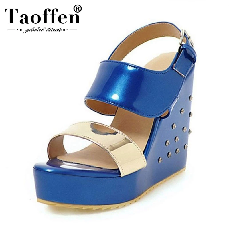 TAOFFEN Size 34-43 Ladies Sansals Platform Wedges Rivets High Heels Summer Shoes Women Wedding Party Sexy Sandals Footwear
TAOFFEN Size 34-43 Ladies Sansals Platform Wedges Rivets High Heels Summer Shoes Women Wedding Party Sexy Sandals Footwear