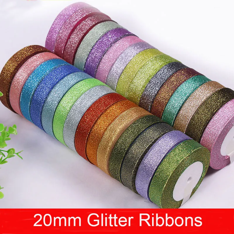 25 yards 20mm Glitter Ribbon Christmas Party Wedding Decoration Gift Wrapping Packaging Ribbons DIY Crafts Handmade Bow Fabric
25 yards 20mm Glitter Ribbon Christmas Party Wedding Decoration Gift Wrapping Packaging Ribbons DIY Crafts Handmade Bow Fabric