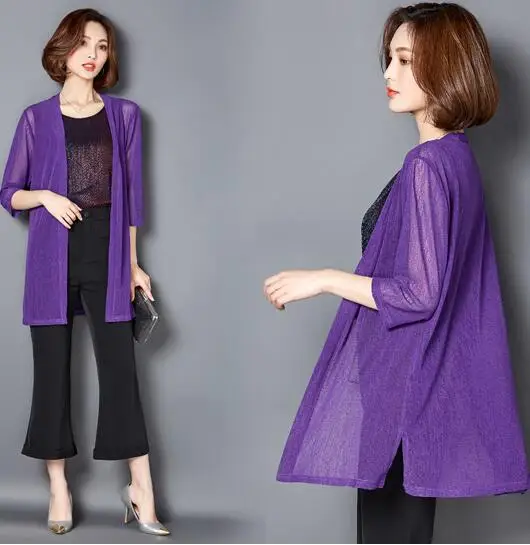 Carol Diaries 2019 Spring Cardigan Women Three Quarter Sleeve New Female Elegant Mesh Outerwear Shrug High Quality Long Shrug
Carol Diaries 2019 Spring Cardigan Women Three Quarter Sleeve New Female Elegant Mesh Outerwear Shrug High Quality Long Shrug