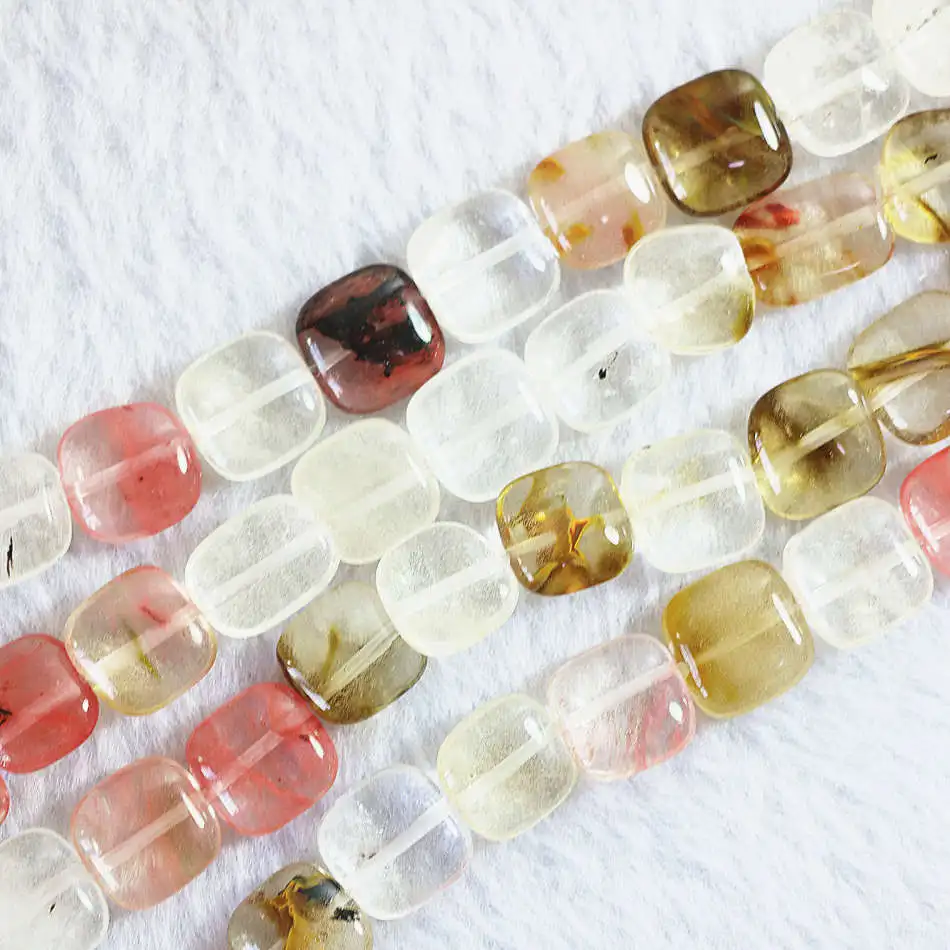 Fashion watermelon Tourmaline stone crystal 14x14mm square Shape round loose beads new diy jewelry 15" B488
Fashion watermelon Tourmaline stone crystal 14x14mm square Shape round loose beads new diy jewelry 15" B488