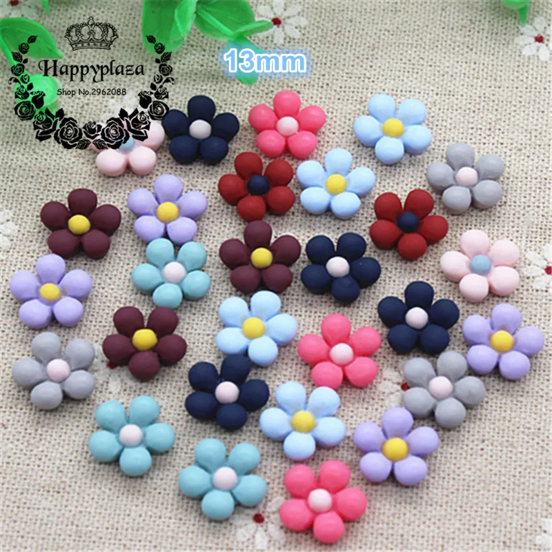 50PCS Mix Colors Cute Resin Five-petal Flowers Flatback Cabochon DIY Hair Bow Center Scrapbooking,13mm
50PCS Mix Colors Cute Resin Five-petal Flowers Flatback Cabochon DIY Hair Bow Center Scrapbooking,13mm
