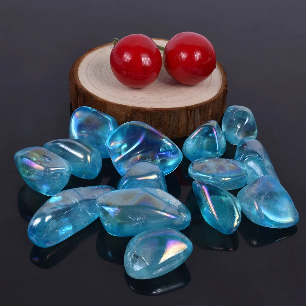 Natural Quartz Electroplating Blue Gravel Crystal Colorful Angel Aura Breakstone Minerals Healing Energy Decoration wholesale
Natural Quartz Electroplating Blue Gravel Crystal Colorful Angel Aura Breakstone Minerals Healing Energy Decoration wholesale
