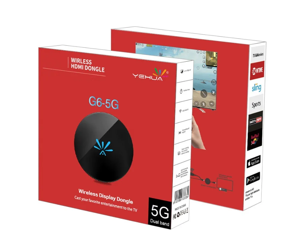 Mirascreen G6 Wifi 2.4G/5G Display TV Dongle HDMI 1080P miracast AirPlay for ios Android PC Tablet phone
Mirascreen G6 Wifi 2.4G/5G Display TV Dongle HDMI 1080P miracast AirPlay for ios Android PC Tablet phone