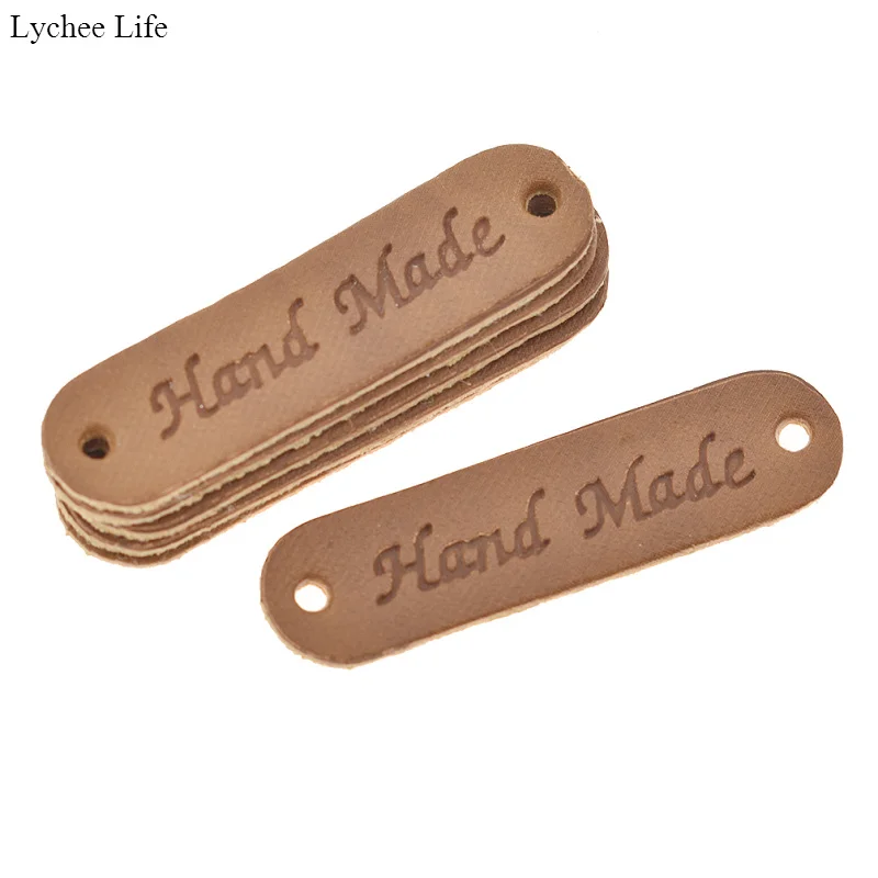 Lychee Life 50pcs/pack Hand Made Pattern Embossed Artificial Leather Tags For Garment Accessories DIY Sewing Label For Clothes
Lychee Life 50pcs/pack Hand Made Pattern Embossed Artificial Leather Tags For Garment Accessories DIY Sewing Label For Clothes
