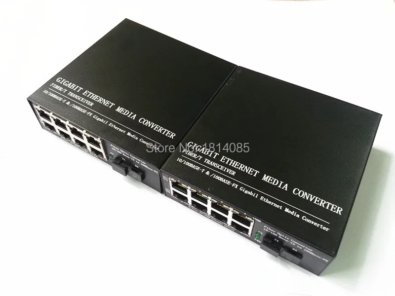 1pair High quality Singlemode single fiber 10/100Mbps 8port Ethernet to fiber optic media converter SC ethernet switch converter
1pair High quality Singlemode single fiber 10/100Mbps 8port Ethernet to fiber optic media converter SC ethernet switch converter