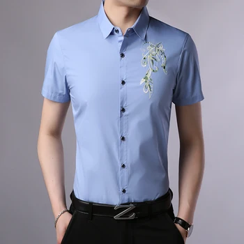 New summer mens fashion embroidery dress shirts casual male floral embroidery shirt short sleeve
New summer mens fashion embroidery dress shirts casual male floral embroidery shirt short sleeve