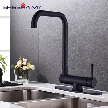 Elegant Black Kitchen Sink Faucet One Hole Single Handle Hotel and Cold Swivel Spout Deck Plate Multifunctional Mixer Tap
Elegant Black Kitchen Sink Faucet One Hole Single Handle Hotel and Cold Swivel Spout Deck Plate Multifunctional Mixer Tap