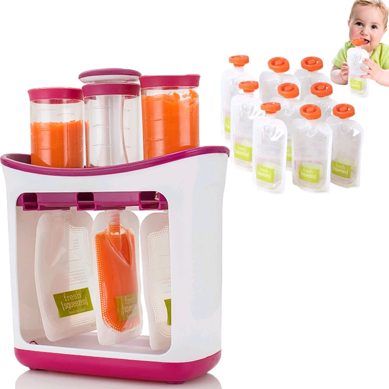 FDA Baby Fresh Fruit Juice Containers Storage Baby Food Maker Machine Reusable Feeding Pouches Storage Bags Feeding Kit
FDA Baby Fresh Fruit Juice Containers Storage Baby Food Maker Machine Reusable Feeding Pouches Storage Bags Feeding Kit