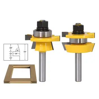2PCS 8MM Shank Raised Panel Cabinet Door Router Bit Set Woodworking Cutter for Wood Engraving Tool Kit
2PCS 8MM Shank Raised Panel Cabinet Door Router Bit Set Woodworking Cutter for Wood Engraving Tool Kit