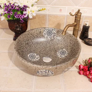 Gray cloth wrapped lotus flower Painting China Artistic Ceramic wash basin Round Counter top ceramic antique hand wash basin
Gray cloth wrapped lotus flower Painting China Artistic Ceramic wash basin Round Counter top ceramic antique hand wash basin