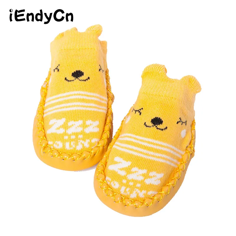IEndyCn/носки для малышей нескользящие носки чесаный хлопок детские носки-тапочки с