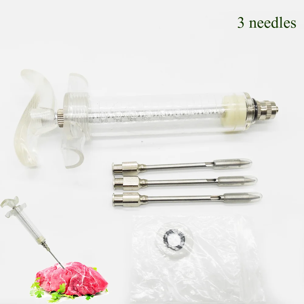 Drop shipping Plestic Meat Injector Seasoning Injector Marinade Injector Syringe Includes 3 Needles
Drop shipping Plestic Meat Injector Seasoning Injector Marinade Injector Syringe Includes 3 Needles