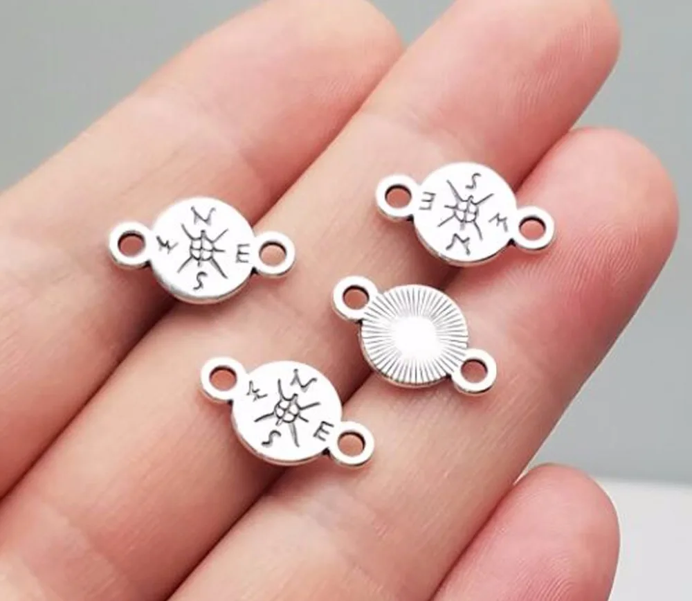 25pcs Antique Tibetan Silver Hibiscus flower pendants charms 14x12mm