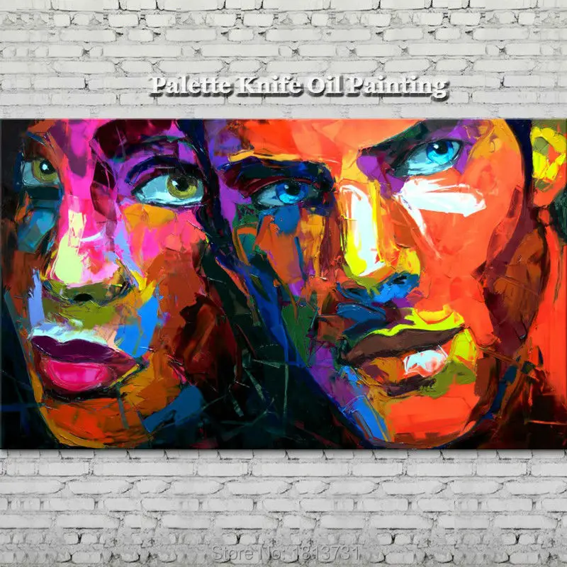 Hand painted Francoise Nielly Palette knife portrait Face Oil painting Character figure canva wall Art picture 14-17
Hand painted Francoise Nielly Palette knife portrait Face Oil painting Character figure canva wall Art picture 14-17