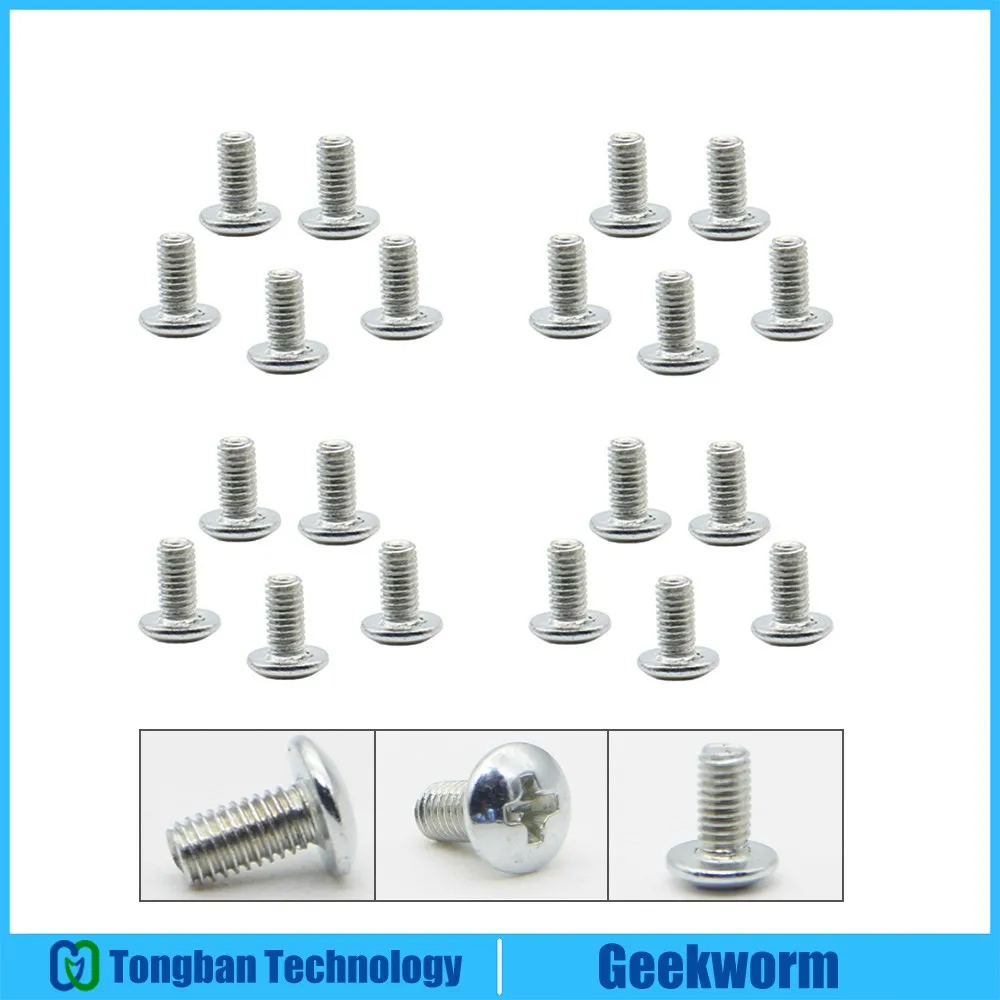Geekworm 20Pcs M3x6 Screws Pack for DIY Project / Raspberry Pi / Ardu-ino / Orange Pi
Geekworm 20Pcs M3x6 Screws Pack for DIY Project / Raspberry Pi / Ardu-ino / Orange Pi