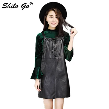 SHILO GO Leather Dress Womens Autumn Fashion sheepskin genuine leather Dress spaghetti strap single breasted sleeveless dress
SHILO GO Leather Dress Womens Autumn Fashion sheepskin genuine leather Dress spaghetti strap single breasted sleeveless dress