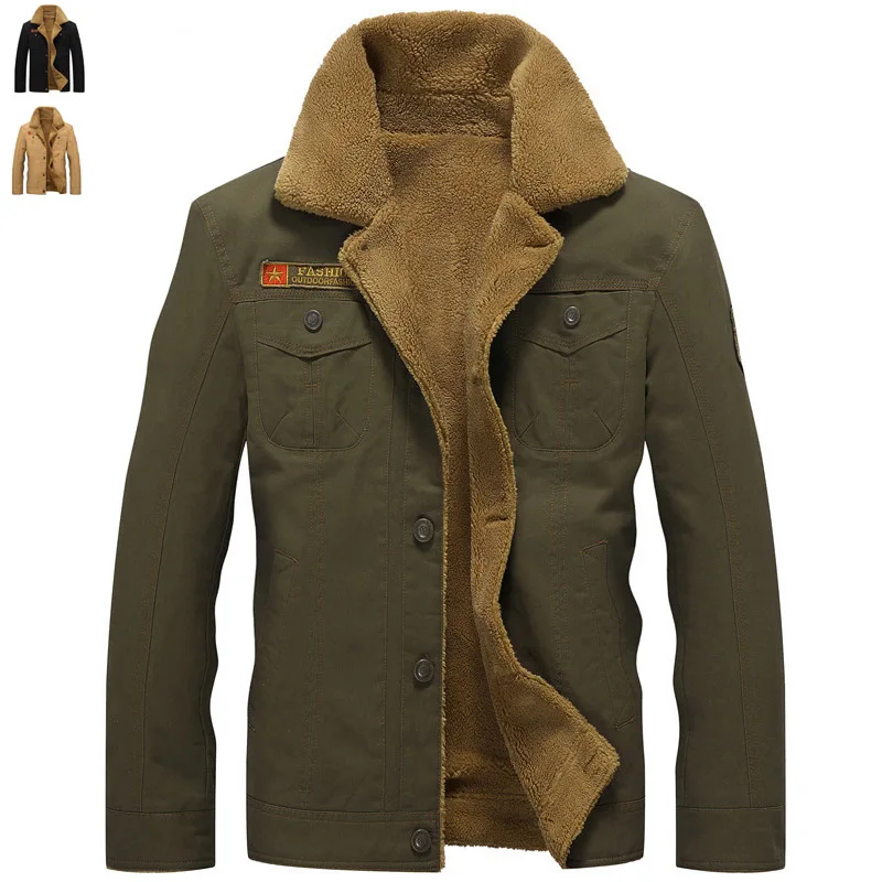 Winter Military Bomber Jacket Men Air Force Pilot MA1 Jackets Fleece Fur collar Army Tactical Mens Outerwear Thick Plus Size 5XL
Winter Military Bomber Jacket Men Air Force Pilot MA1 Jackets Fleece Fur collar Army Tactical Mens Outerwear Thick Plus Size 5XL