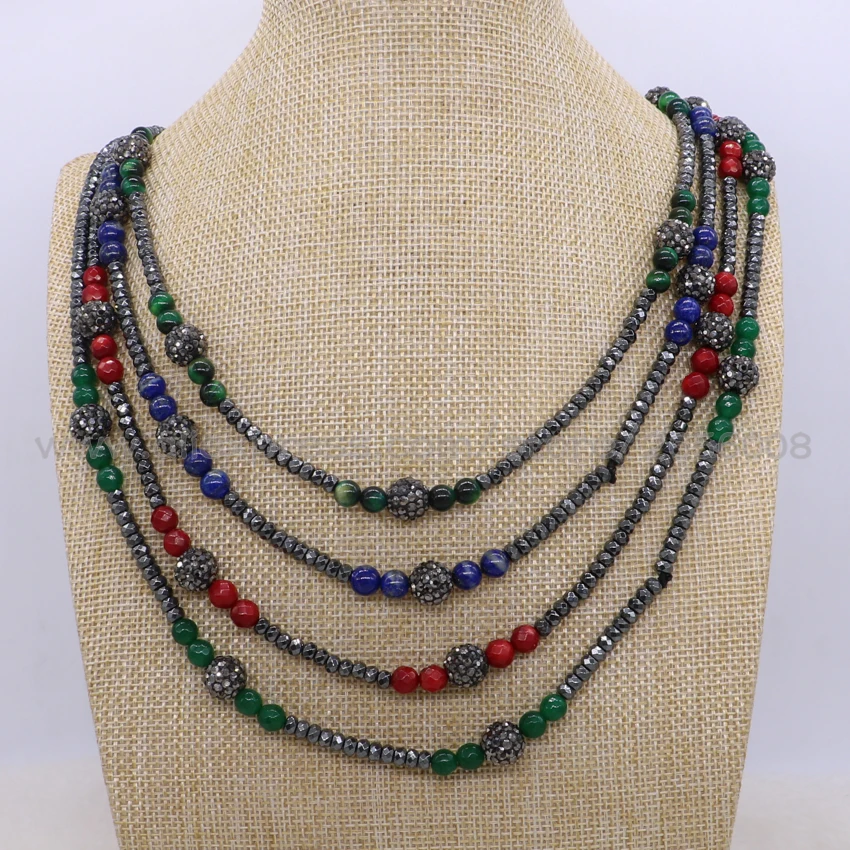 4strand mix colors long necklace black Hematite beads necklace handcrafted Bohemia jewelry for women 1674
4strand mix colors long necklace black Hematite beads necklace handcrafted Bohemia jewelry for women 1674
