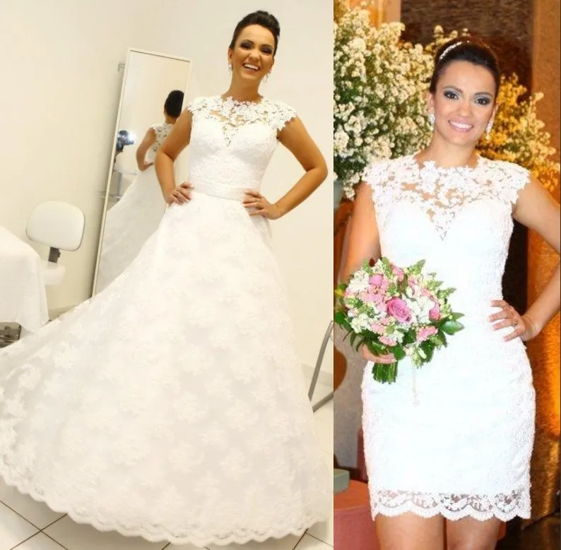 vestido de noiva New Vintage Ball Gown Country Wedding Dresses 2016 Removable Skirt 2 in 1 Style Bridal Gowns robe de mariage
vestido de noiva New Vintage Ball Gown Country Wedding Dresses 2016 Removable Skirt 2 in 1 Style Bridal Gowns robe de mariage