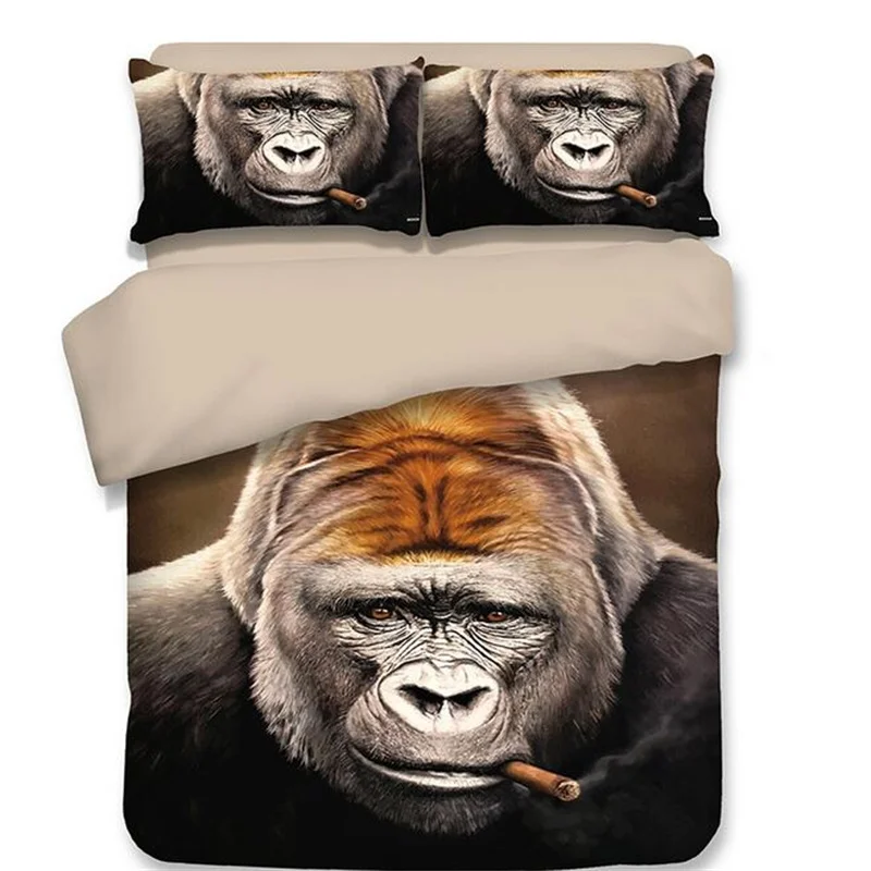 Gorilla 3d Animal Print Bedding Set Twin Queen King Size Duvet Cover Set Bed Linen Pillowcase Digital Printed Home Textiles
Gorilla 3d Animal Print Bedding Set Twin Queen King Size Duvet Cover Set Bed Linen Pillowcase Digital Printed Home Textiles