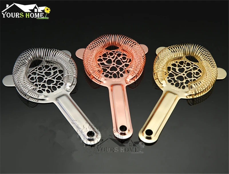 304 Stainless Steel Cocktail Strainer Copper Plated Gold Plated Bar Strainer New Ice Strainer Bar Tools
304 Stainless Steel Cocktail Strainer Copper Plated Gold Plated Bar Strainer New Ice Strainer Bar Tools
