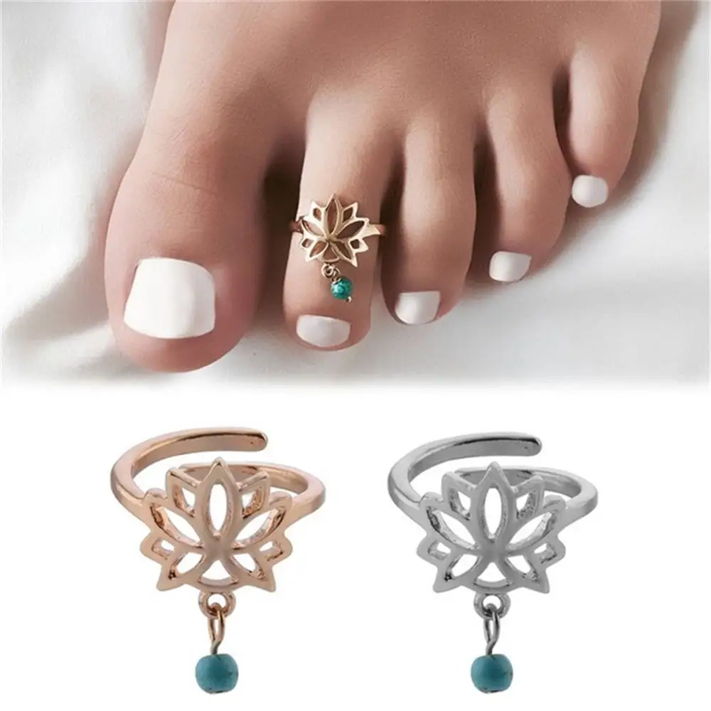 1PC Bohemian Lotus Flower Adjustable Toe Ring Open Foot Finger Ring Beach Women Jewelry Accessories Charm Gift 14 Styles
1PC Bohemian Lotus Flower Adjustable Toe Ring Open Foot Finger Ring Beach Women Jewelry Accessories Charm Gift 14 Styles