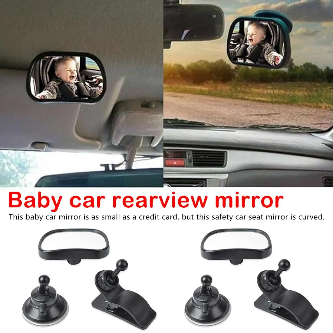 Dewtreetali Baby Car Mirror Car Rear Seat View Mirror for Infant Toddler Child with 360 Degree Adjustable Strengthen Suction Cup
Dewtreetali Baby Car Mirror Car Rear Seat View Mirror for Infant Toddler Child with 360 Degree Adjustable Strengthen Suction Cup