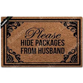 Doormat Entrance Floor Pad Please Hide Packages from Husband Printed Indoor Outdoor Decor Mat Bathroom Kitchen Door Mat 18"x30"
Doormat Entrance Floor Pad Please Hide Packages from Husband Printed Indoor Outdoor Decor Mat Bathroom Kitchen Door Mat 18"x30"