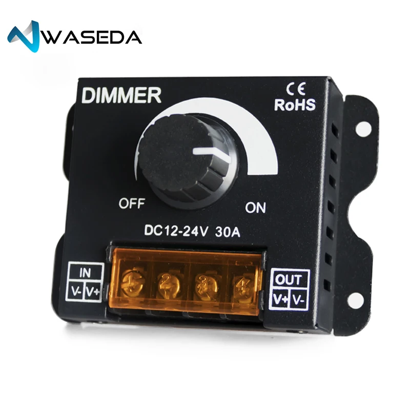 WASADA Dimmer Controller Adjustable Brightness Driver for Single Color LED Strip Light Lamp Ribbon 30A Switch Dimmer WS-30A-D
WASADA Dimmer Controller Adjustable Brightness Driver for Single Color LED Strip Light Lamp Ribbon 30A Switch Dimmer WS-30A-D