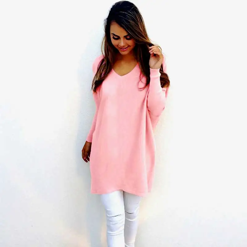 Autumn Winter Sweater Pullovers Long Sleeve Women Sexy Warm Female Loose Sweaters For Pullover Tops Jumpers | Женская одежда