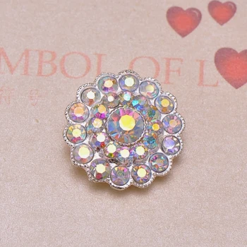 (J0087)22mm diameter metal rhinestone button,all ab crystals ,silver plating,with loop at back
(J0087)22mm diameter metal rhinestone button,all ab crystals ,silver plating,with loop at back