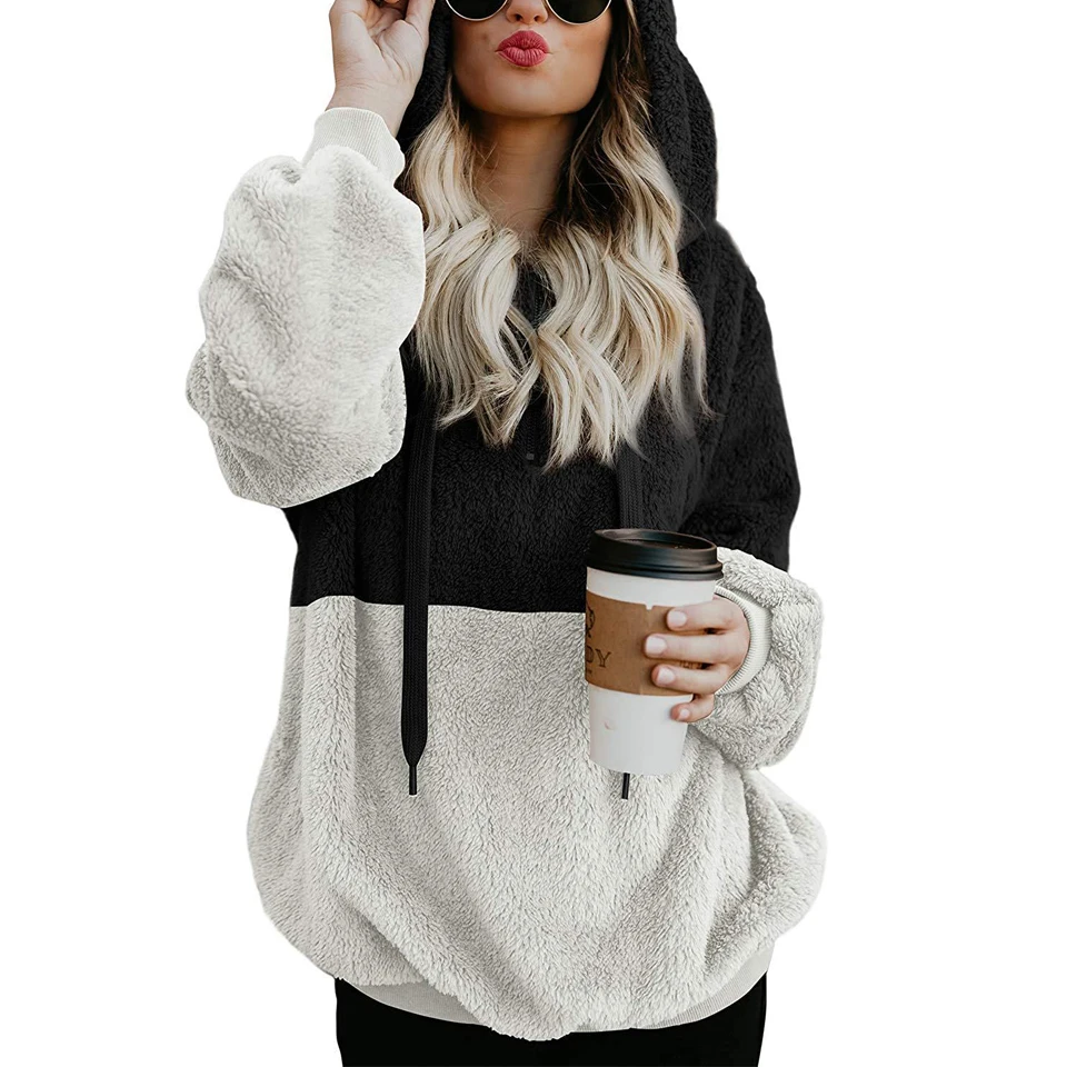 Large size Faux Fur Teddy Bear Coat Patchwork Women Hoodies Winter zipper Long Sleeve Female pullover Plus Size 5XL Sweatshirts
Large size Faux Fur Teddy Bear Coat Patchwork Women Hoodies Winter zipper Long Sleeve Female pullover Plus Size 5XL Sweatshirts
