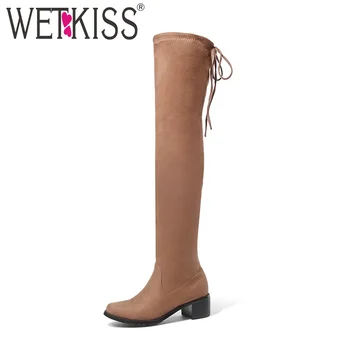 WETKISS Big Size 34-43 Female Sexy Stretch Over Knee Boot Faux Suede Square Heel Thigh High Boot Lady Winter Shoe Woman Footwear
WETKISS Big Size 34-43 Female Sexy Stretch Over Knee Boot Faux Suede Square Heel Thigh High Boot Lady Winter Shoe Woman Footwear