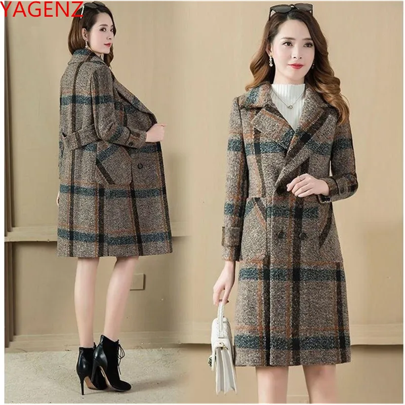 Large size Leisure coat female Autumn Winter clothing New lattice Woolen coat fashion Long sleeve slim Women's wool coat 3XL1897
Large size Leisure coat female Autumn Winter clothing New lattice Woolen coat fashion Long sleeve slim Women's wool coat 3XL1897