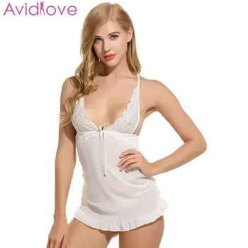 Avidlove Sexy Lace Nightwear Erotic Lingerie Sleepwear Summer Sleep Dress Backless Babydoll Dress For Women 
Avidlove Sexy Lace Nightwear Erotic Lingerie Sleepwear Summer Sleep Dress Backless Babydoll Dress For Women