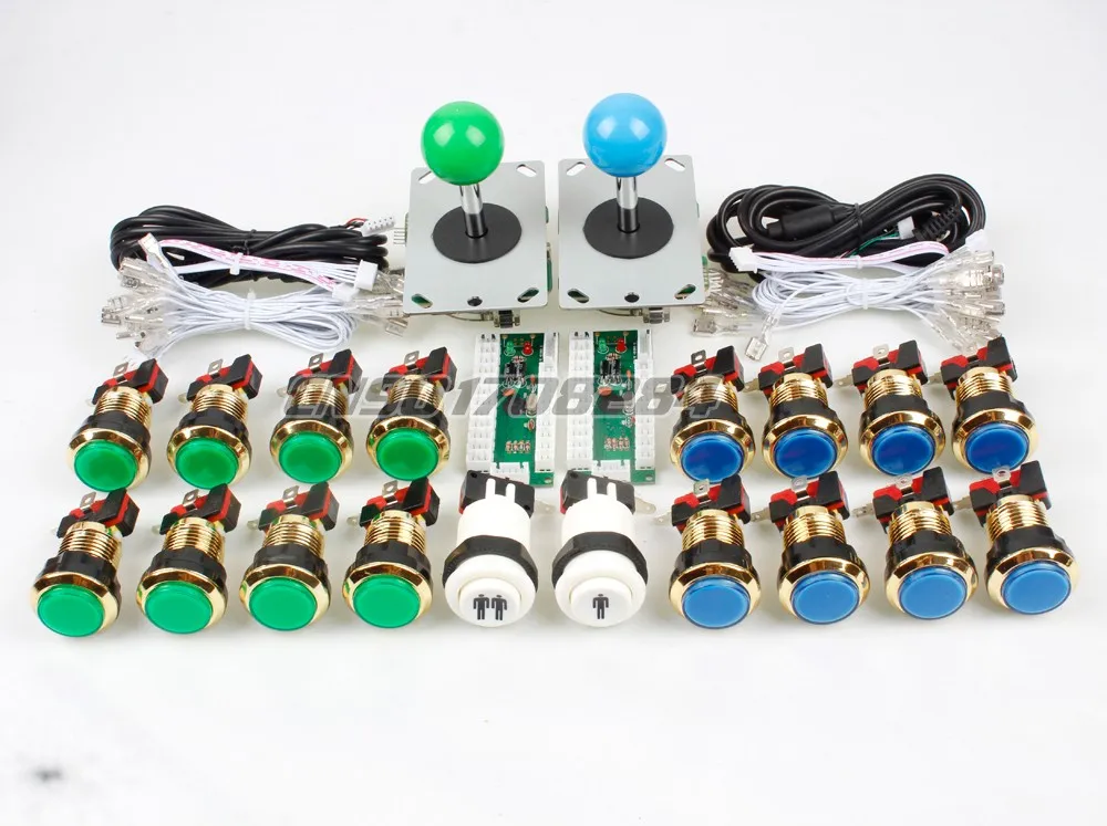 Arcade diy kits parts 2x LED USB Encoder to PC Joystick + 2x 5Pin Rocker + 16 Gold LED Illuminated Push buttons
Arcade diy kits parts 2x LED USB Encoder to PC Joystick + 2x 5Pin Rocker + 16 Gold LED Illuminated Push buttons